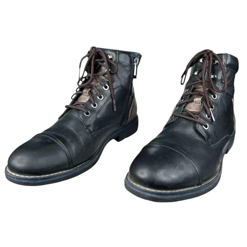 Pikolinos Men’s York M2M Black Leather Lace Up Chukka Boots Size 41 US 7.5/8